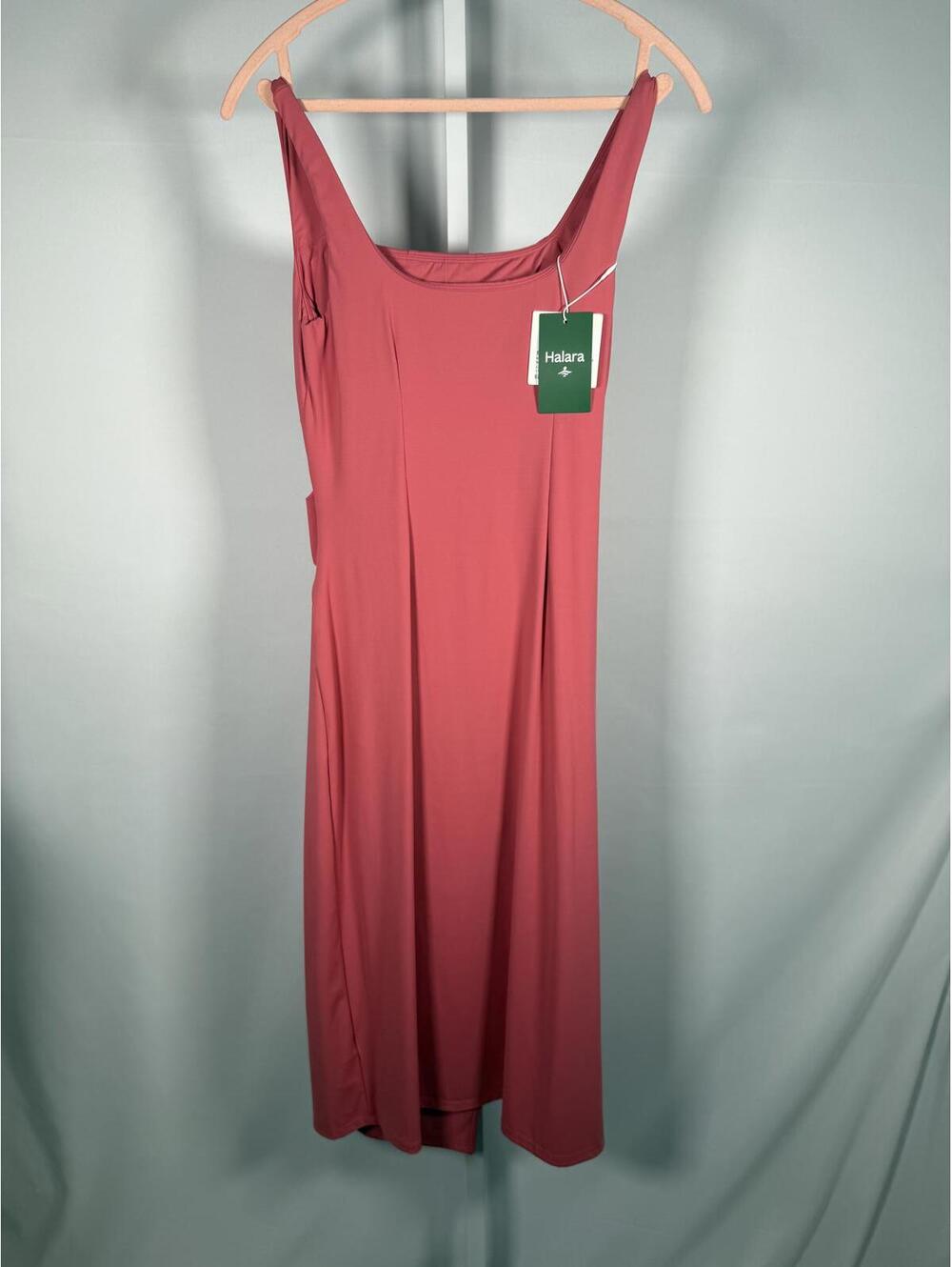 Halara Softlyzero Backless Corset Ruched Bodycon Midi Cool Touch Dress Size M - Picture 7 of 11